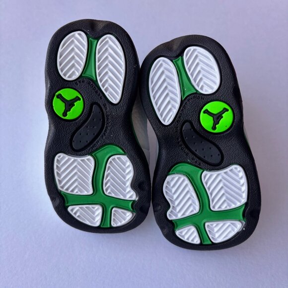 Nike Air Jordan 6 Rings (TD) Toddler Shoes White Lucky Green Black NWT 4C - Picture 2 of 6